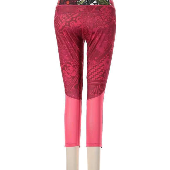 Desigual Red & Pink Patterned Leggings - Picture 2 of 4